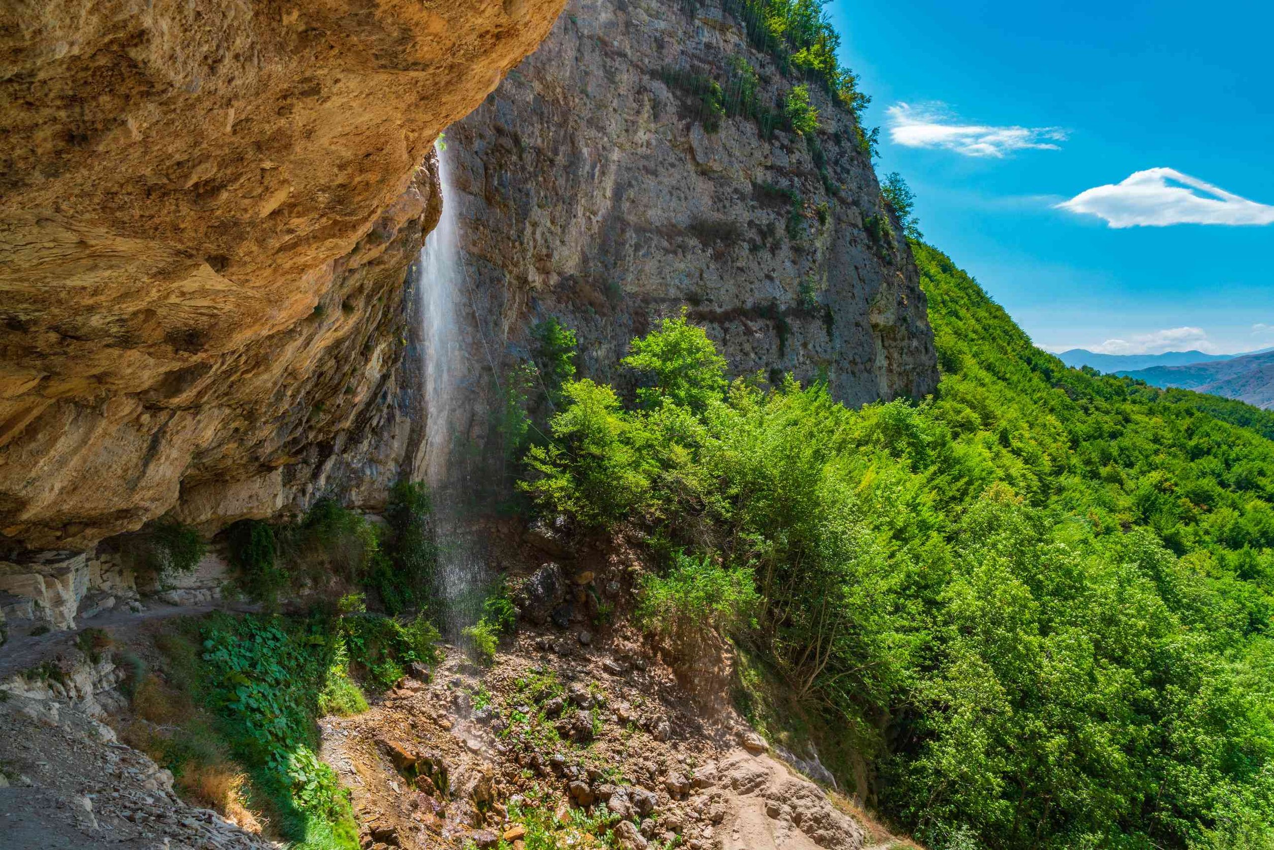 Afurja Waterfall is in Northern Azerbaijan