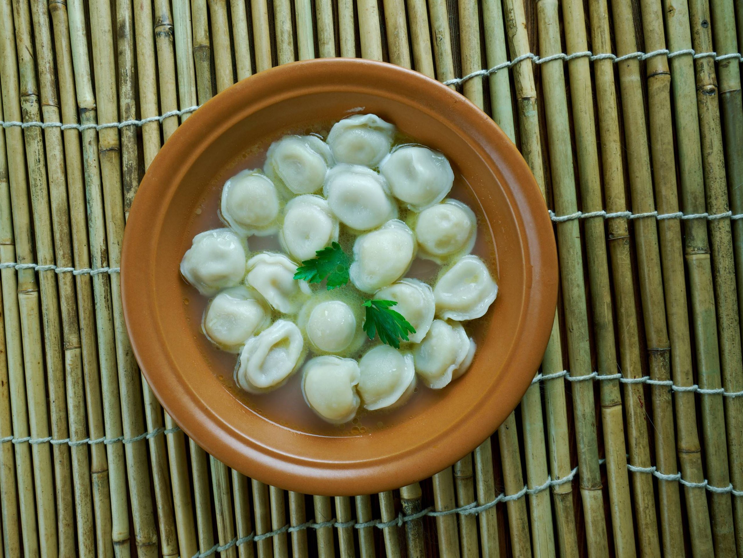 Dushbara Dumplings in Flavorful Broth