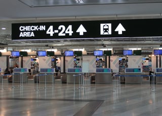 check in area and train station signal in