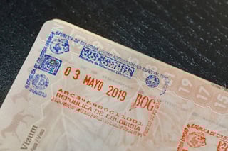 colombian visa passport stamp