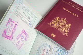 Dutch Passport With Stamps From Diferent Countrys Like