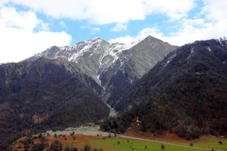 Gabala, Snowy mountains in Gabala, Azerbaijan