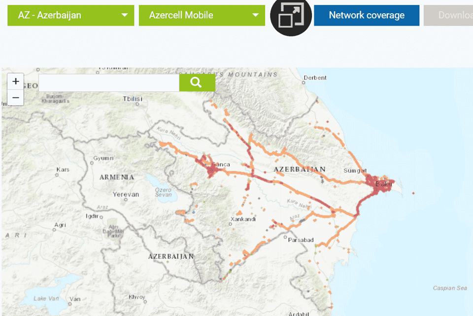 Azercell SIM Card Network Coverage