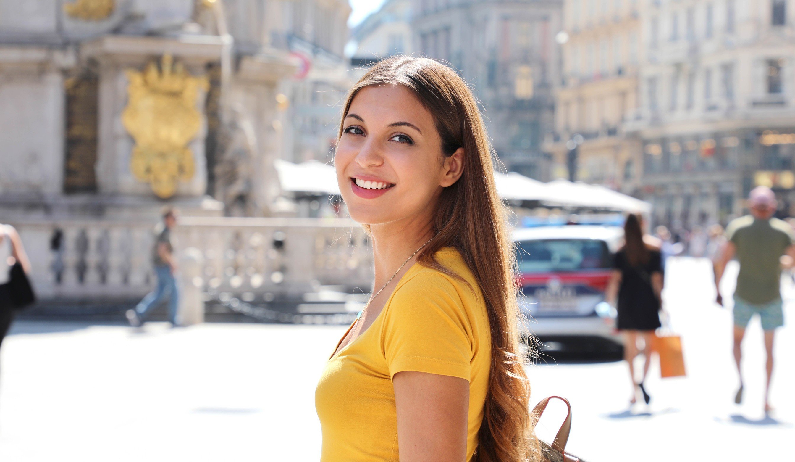 Portrait Jeune Femme Heureuse