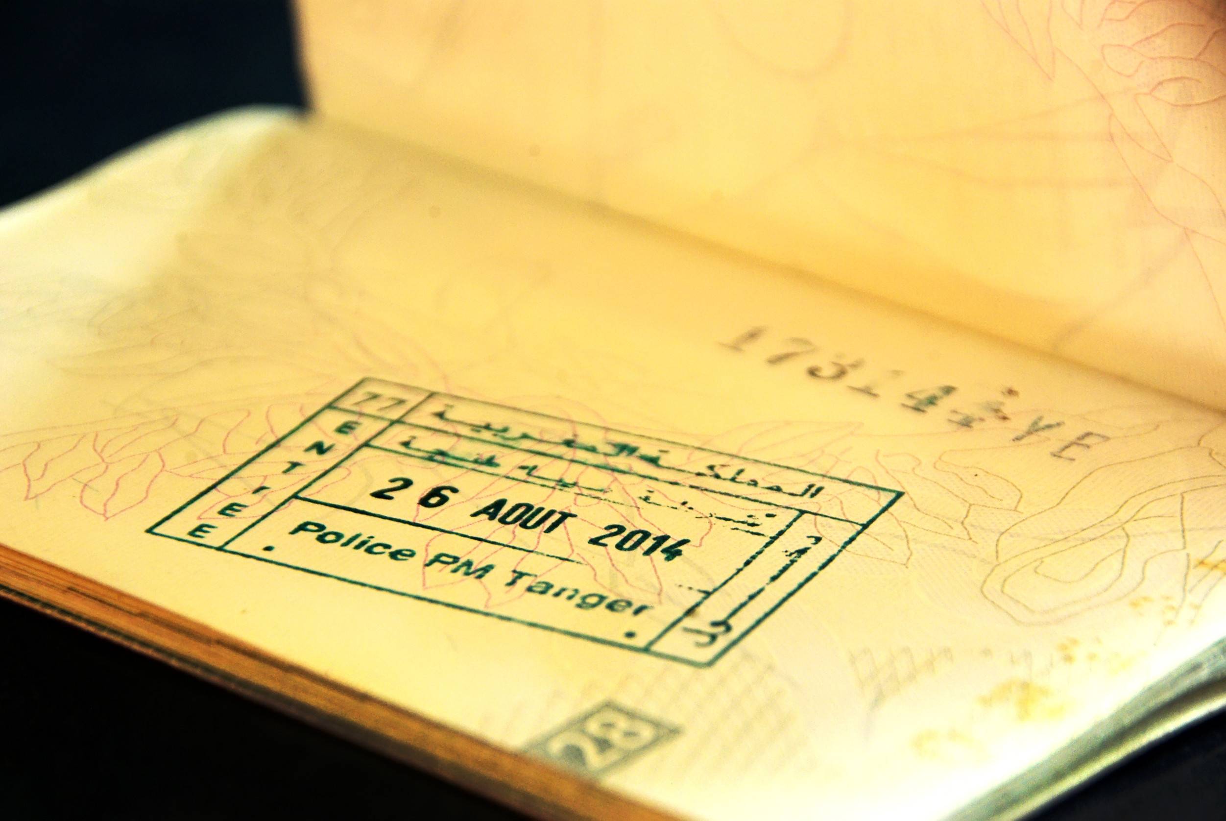 sellos de entrada de visa en el pasaporte